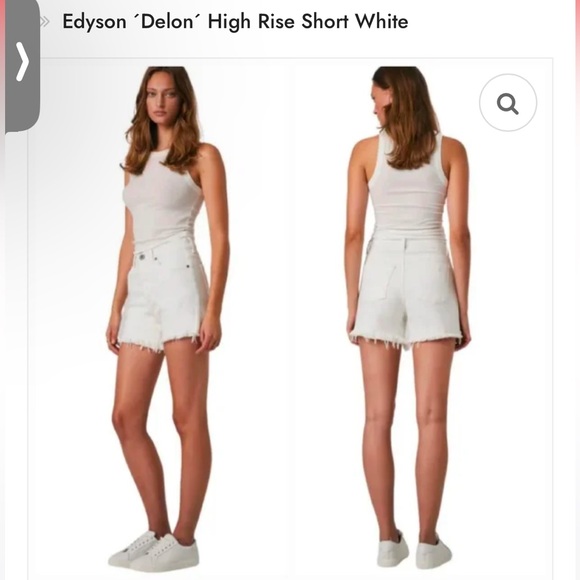 NWT (Revolve) Edyson Delon high rise womens shorts - size 28 - white - Picture 2 of 7